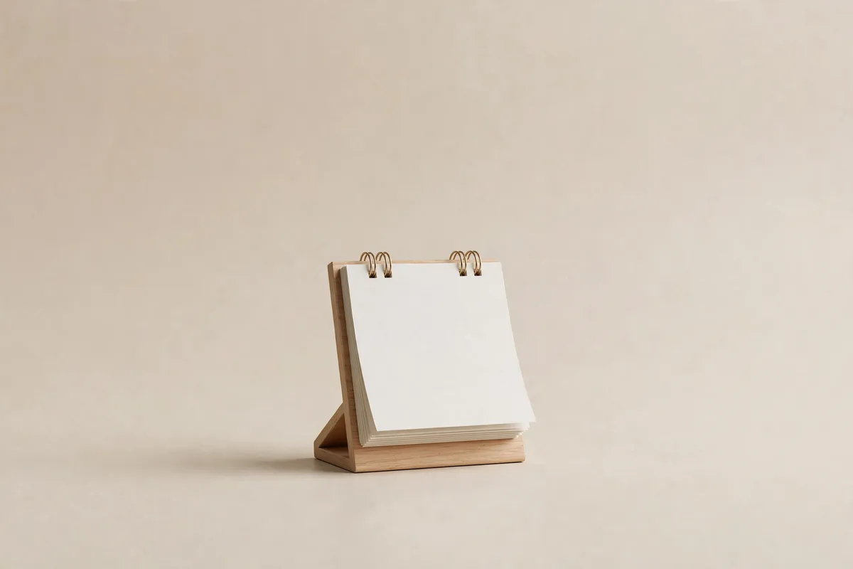 A small desk calendar