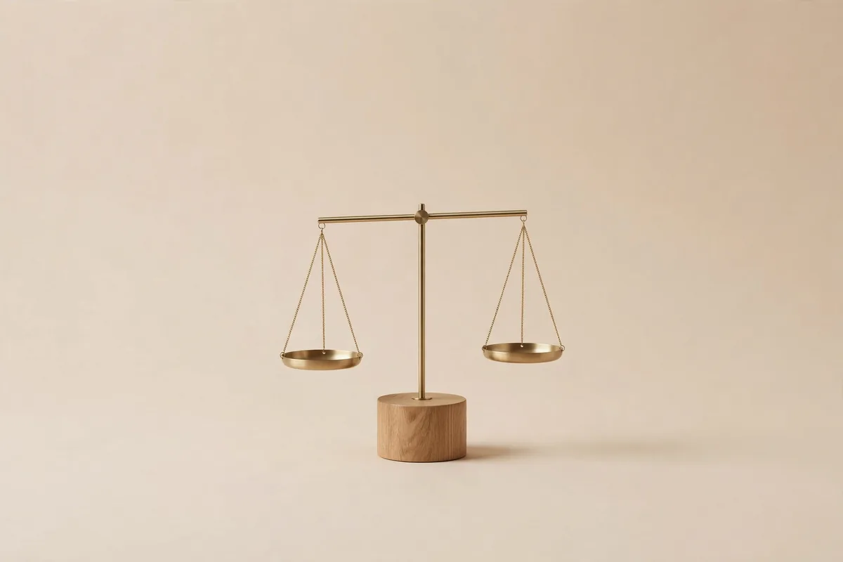 A small balance scale