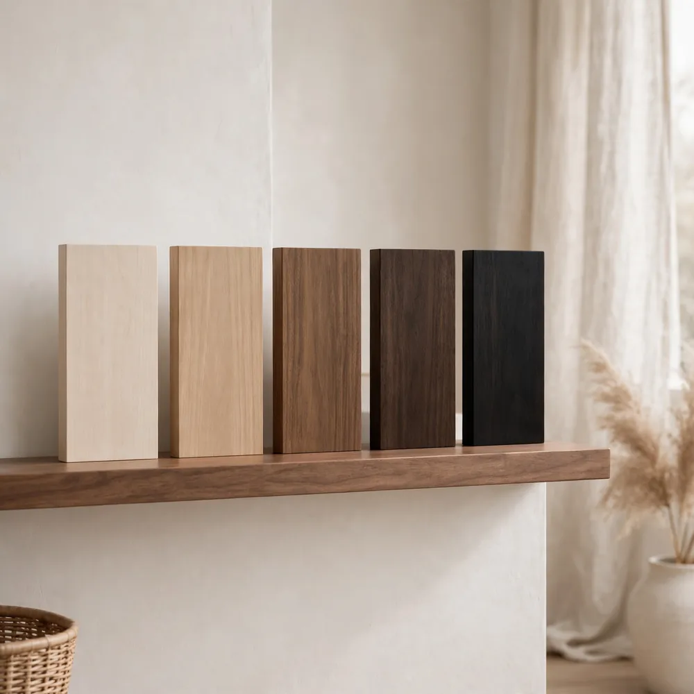 Wood finish samples